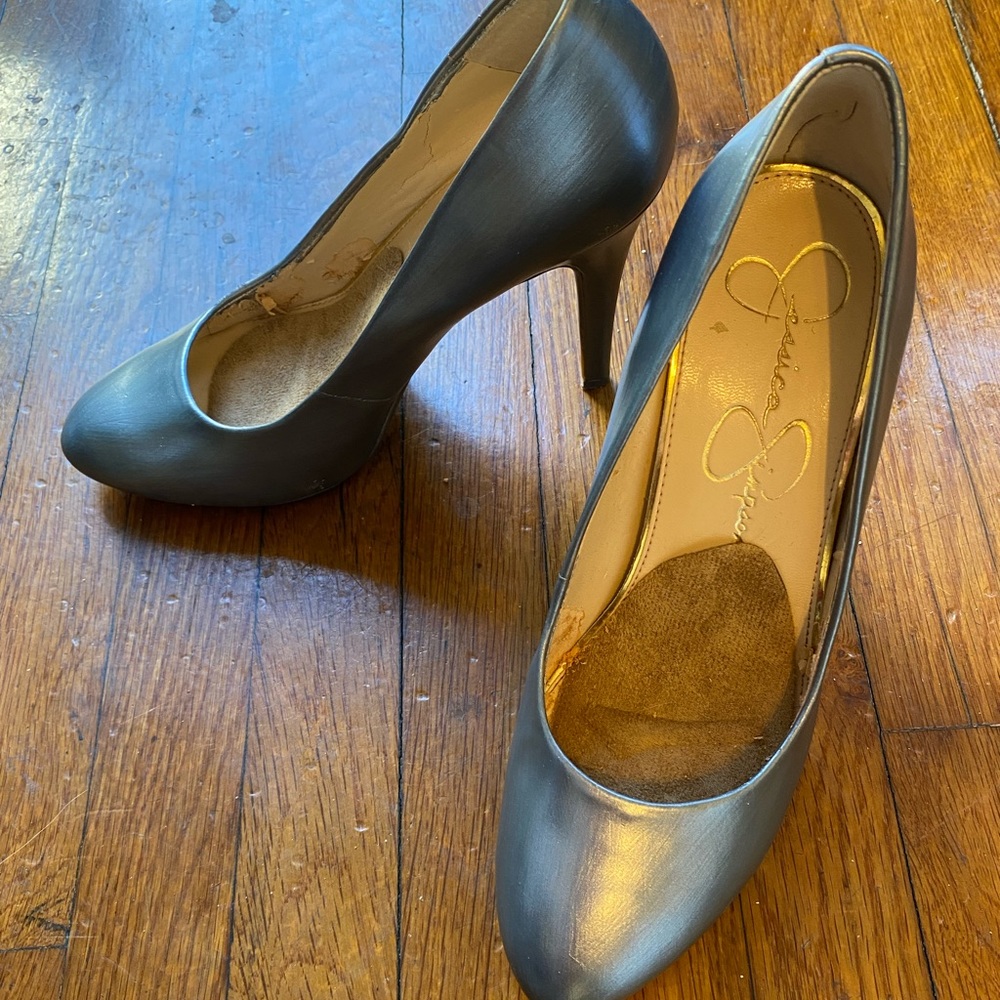 Silver Jessica Simpson Heels